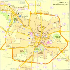 Plano de Accesos a Córdoba capital
